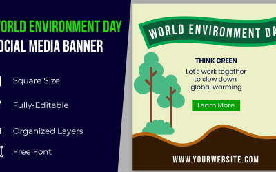Světový den životního prostředí Ilustrace Design Přírodní strom Šablona firemní identity