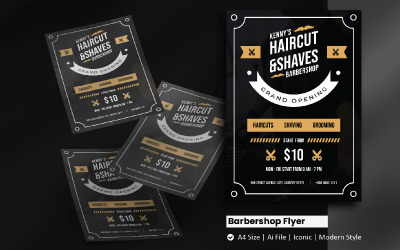 Barbershop brosúra vállalati identitás sablon