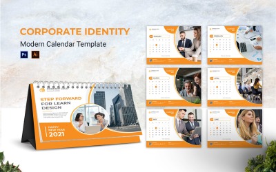 Företagsidentitetsskrivbord Kalenderplanerare