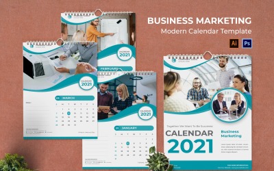 Geschäftsmarketing-Kalender-Porträtplaner