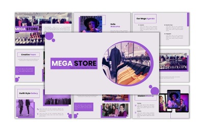 Mega Store - Modelo de slides do Google para negócios criativos