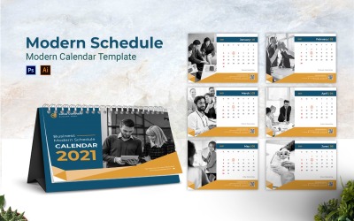 Moderní plánovací stolní kalendář