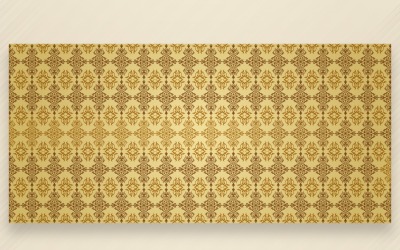 Ornamentmuster Kastanienbraun & goldener Hintergrund