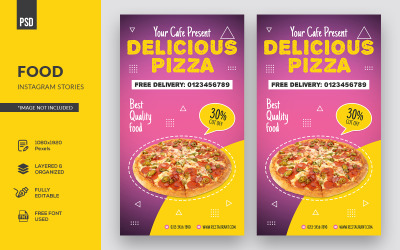 Pizza Food Instagram Social Media Stories Banner