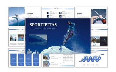Sportipitas - Шаблон креативных спортивных презентаций Google