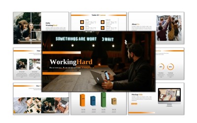 WorkingHard - Plantilla de diapositivas de Google para empresas creativas