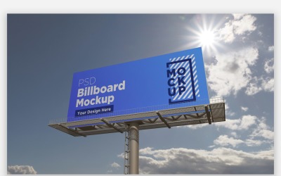 Jediný venkovní reklamní nápis Mockup boční pohled
