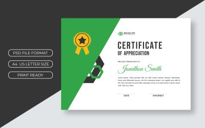 Jonathon Smith Certificate Template Design