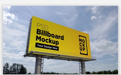 Utomhus reklamskylt Mockup sidovy