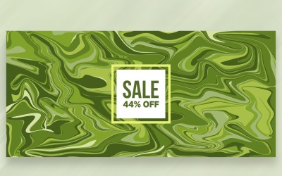 Bannière de vente sur fond de printemps en marbre