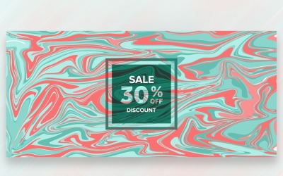 Bannière de vente sur fond français en marbre