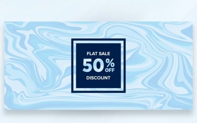 大理石水族背景上的销售横幅