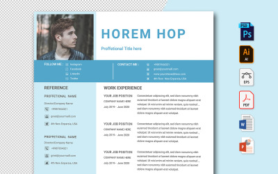 Horem Hop Professional Resume Template