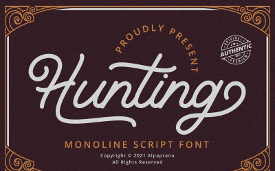 Jagd - Monoline Script Font