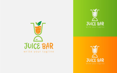 Juice Bar Logo Design Template