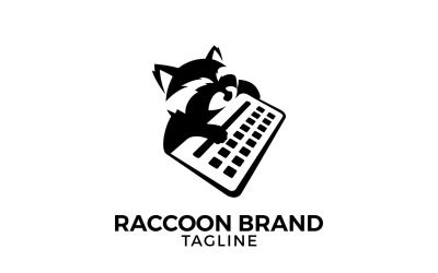 Logo de raton laveur - modèle de logo de raton laveur de jeu