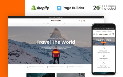 Тема магазину подорожей Palm Voyages Shopify
