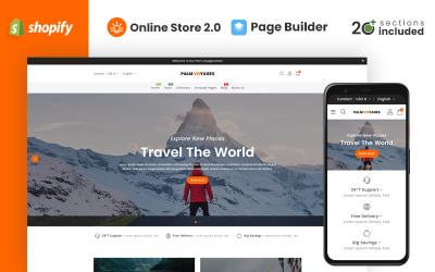 Tema Palm Voyages Travel Store Shopify