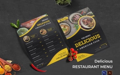 Delicious Food Restaurant Menu