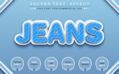 Jeans - Editable Text Effect,  Font Style Graphic Illustration