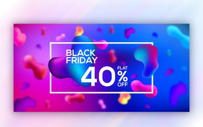 Liquefare il colore blu e rosa fluido Banner Design illustrazione