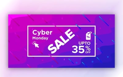 Liquefy Fluid Pink and Blue Color Banner Design Illustration