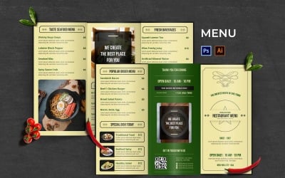 Menu Cafe Classy Food Menu