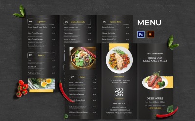 Modern Food Restaurant Menu