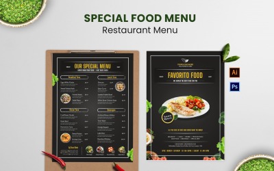 The Special Food Restaurant Menu