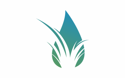Çim Damla Logo Şablonu