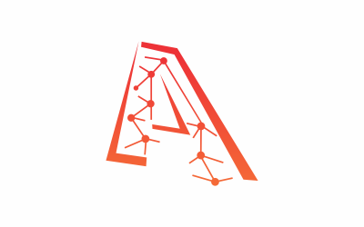 Letter A technologie Logo sjabloon