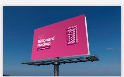 Mockup del prodotto con vista laterale per pubblicità esterna
