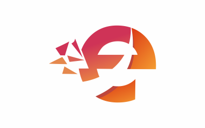 Modèle de logo numérique lettre E