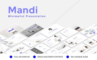 Modelo de PowerPoint de apresentação minimalista de Mandi