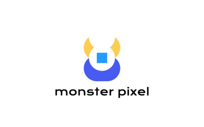 Monster Pixel - Flat Logo