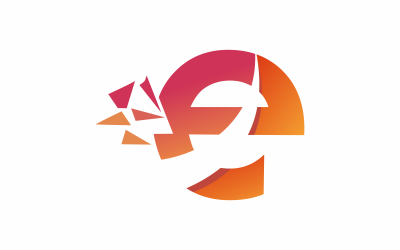 Písmeno E digitální logo šablona