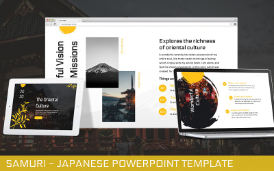 Samuri - japansk Powerpoint-mall