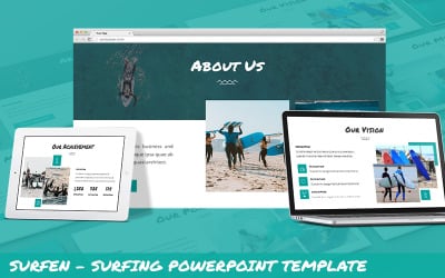 Surfen - Modèle PowerPoint de surf