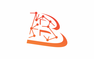 Szablon Logo technologii litera B.