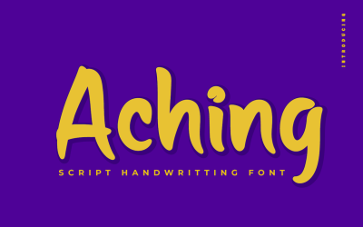 Aching - Beautiful Handwriting Font