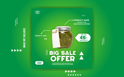 Banner de venda promocional de oferta de grande venda