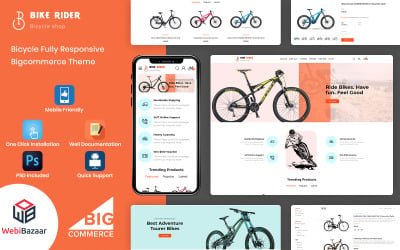 BikeRider - багатоцільова тема для екстремальних видів спорту Bigcommerce