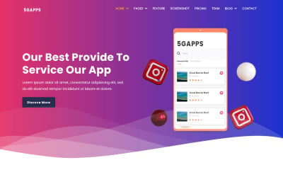 5gapps - шаблон веб-сайта универсального приложения