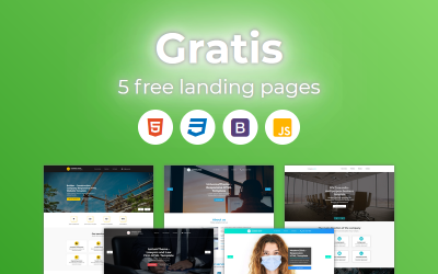 Grátis grátis - HTML Bootstrap Landing Page Templates
