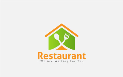 Mat restaurang logotyp mall