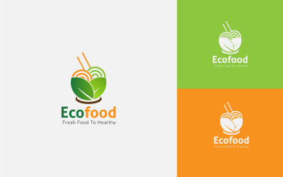 Modello di progettazione logo Eco Food gratuito gratuito