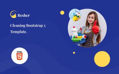 Resher - Schoonmaakservice Bootstrap 5 Website-sjabloon