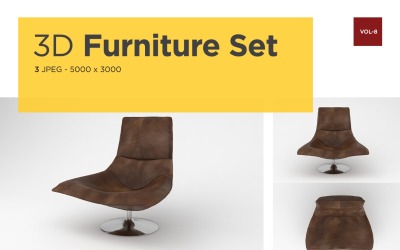 Luxe fauteuil Vooraanzicht Meubels 3d Foto Vol-8 Productmodel