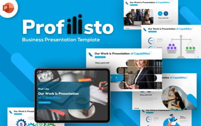 Šablona kreativní aplikace PowerPoint společnosti Profilisto