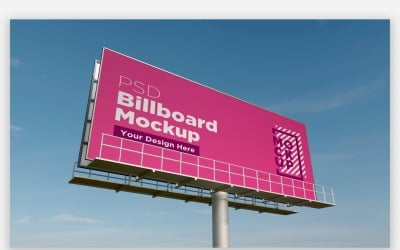 Sky Hooding Billboard Mockup Yan Görünümü
